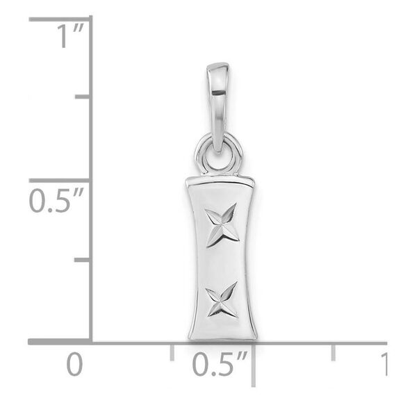 Sterling Silver, Sabrina Collection, D/C Block Initial  I Pendant - Picture 3 of 4